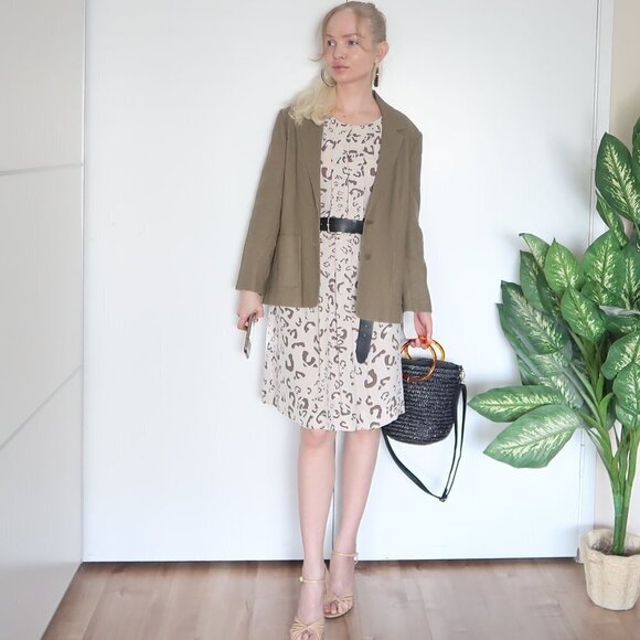 Beyond Vintage Single-breasted Linen Blend Blazer - Picture 14 of 15